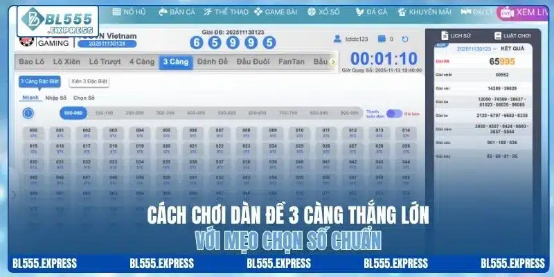 Cách Chơi Dàn Đề 3 Càng Thắng Lớn Với Mẹo Chọn Số Chuẩn