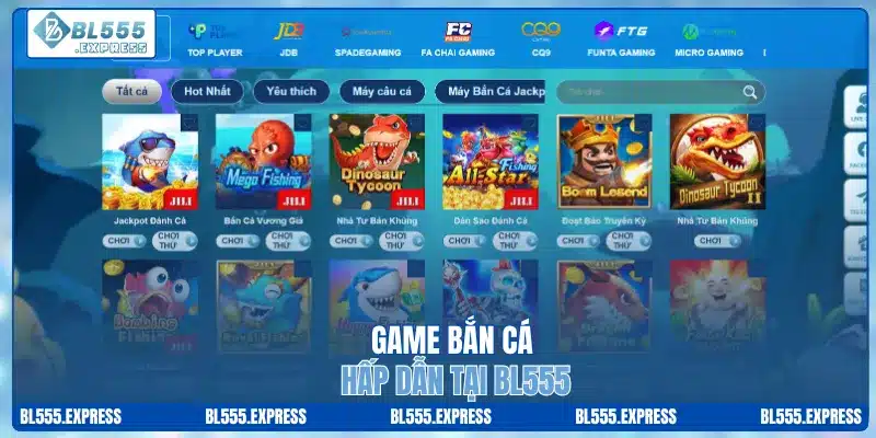 Game bắn cá hấp dẫn tại BL555