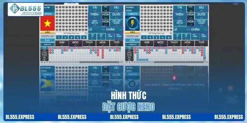 Hình thức đặt cược keno