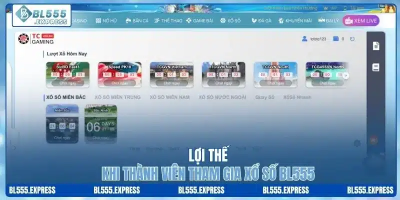 Lợi thế khi thành viên tham gia xổ số BL555