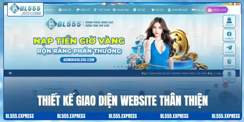 Website được đầu tư chất lượng về mặt thiết kế